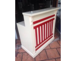 THANH LÝ QUẦY LỄ TÂN TRẮNG ĐỎ 100x50